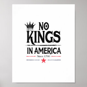 Keine Könige in Amerika seit 1776 Vintage Grafik C Poster