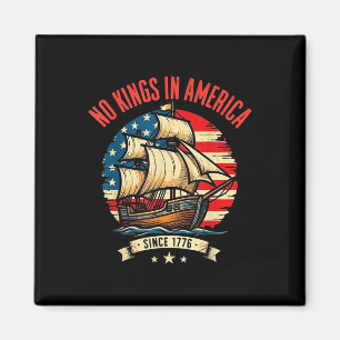 Keine Könige in Amerika seit 1776 Vintage-USA-Flag Magnet