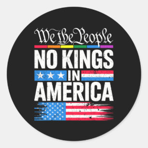 Keine Könige in Amerika Shirt, die Kings Patrioti  Runder Aufkleber