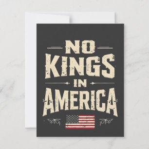 Keine Könige in Amerika Trump Politischer Spaß Dankeskarte