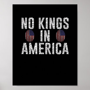 Keine Könige in Amerika USA-Flagge Fingerabdruck K Poster