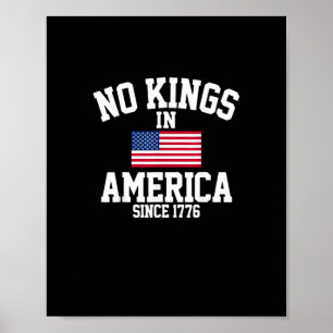 Keine Könige in Amerika USA-Flagge Retro Cooler St Poster
