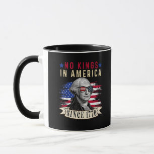 Keine Könige in Amerika USA-Flagge Retro Cooler St Tasse
