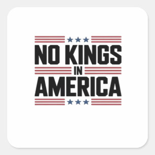 Keine Könige in Amerika USA Kreativer Stil Quadratischer Aufkleber