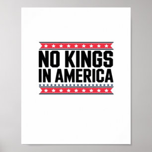 Keine Könige in Amerika USA Minimal Clean Poster