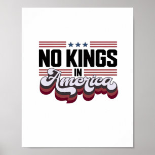 Keine Könige in Amerika USA Patriotisches Design Poster