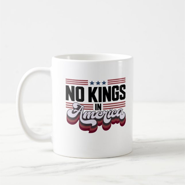 Keine Könige in Amerika USA Retro-Klassiker Kaffeetasse (Links)