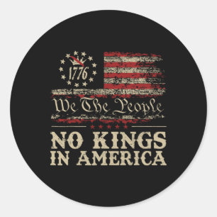 Keine Könige in Amerika Wir, das politische Shirt  Runder Aufkleber