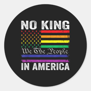 Keine Könige in Amerika Wir, das politische Shirt Runder Aufkleber