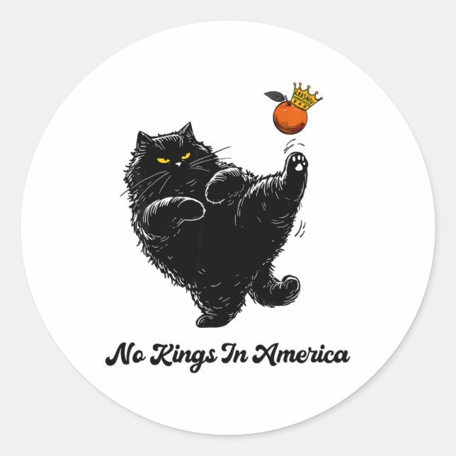 Keine Könige in Amerika Wir, das Volk, das für mic Runder Aufkleber (Vorderseite)