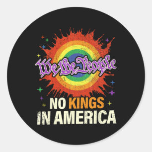 Keine Könige In Amerika Wir Das Volk Politisch Ret Runder Aufkleber