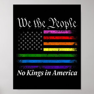 Keine Könige in Amerika, wir die Flagge der Mensch Poster