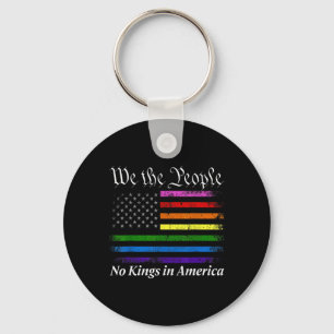 Keine Könige in Amerika, wir die Flagge der Mensch Schlüsselanhänger