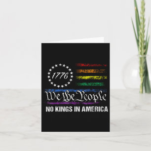 Keine Könige in Amerika Wir, die politische Fahne Karte