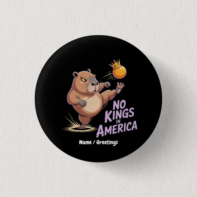 Keine Könige in Amerika Wir haben das Volk politis Button (Vorderseite)