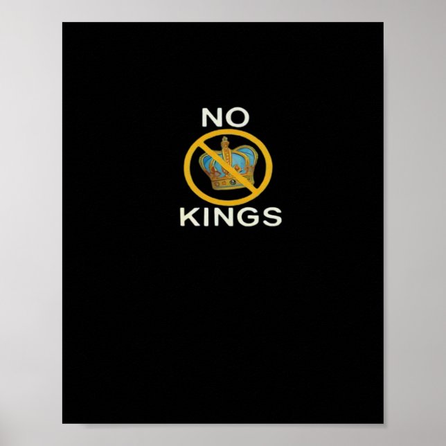 Keine Könige Lustiges Design Poster (Vorne)