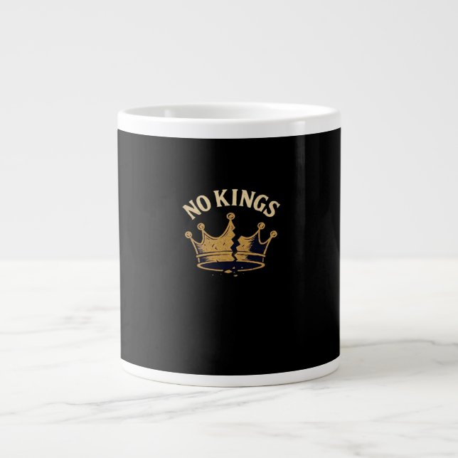 Keine Könige Minimal Rein Jumbo-Tasse (Vorderseite)