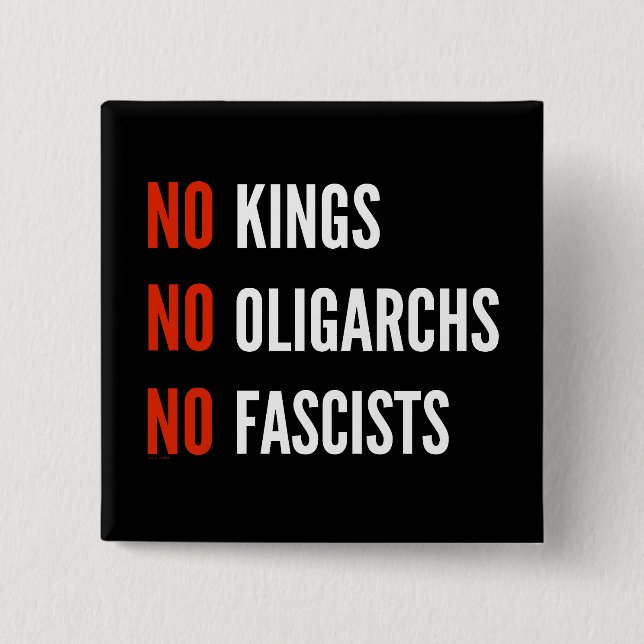 Keine Könige Oligarchen Faschisten Button (Vorderseite)
