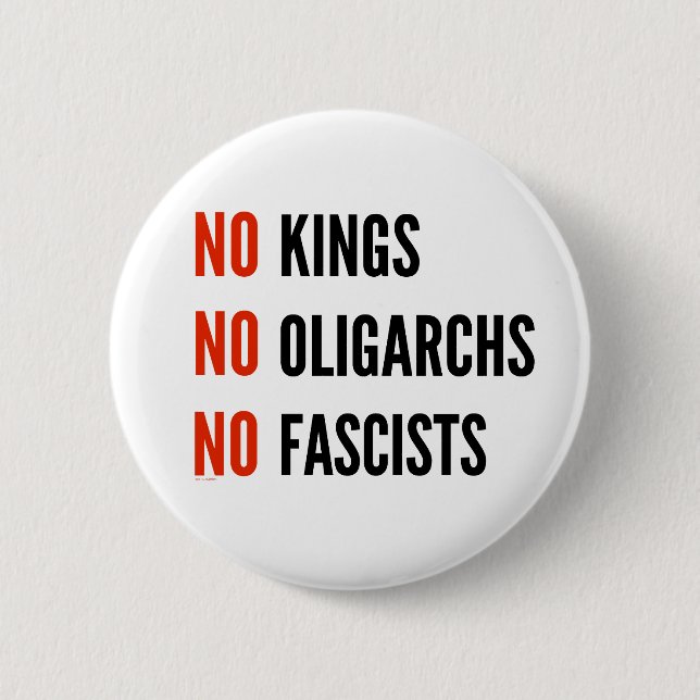 Keine Könige Oligarchen Faschisten Button (Vorderseite)