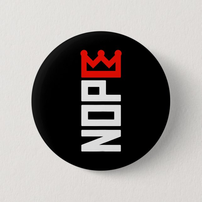Keine Könige Protest Zeichen vertikal Button (Vorderseite)