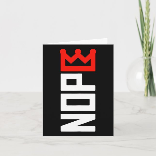 Keine Könige Protest Zeichen vertikal Karte (Vorderseite)