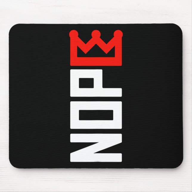 Keine Könige Protest Zeichen vertikal Mousepad (Vorne)