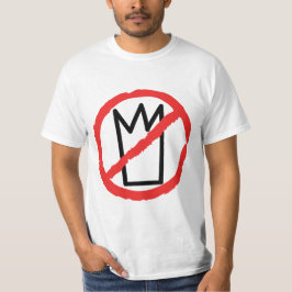 Keine Könige Protestlogo, kein Kronen rotes Stopp- T-Shirt