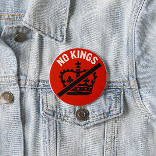 Keine Könige Protestsymbol Button