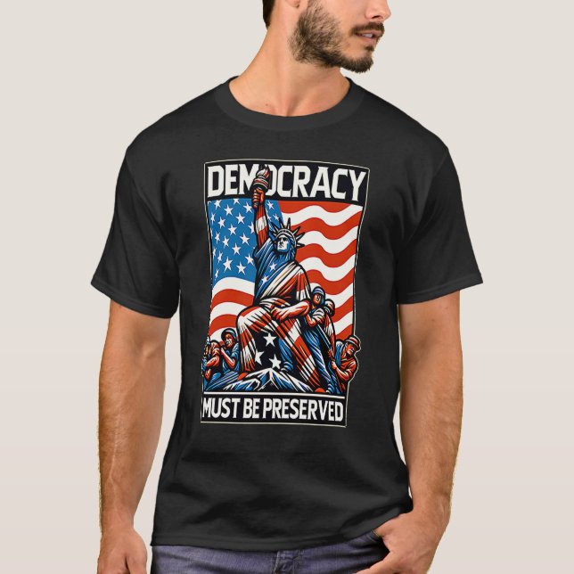 Keine Könige Rettete Demokratie T - Shirt (Vorderseite)