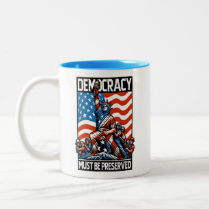 Keine Könige Rettete Demokratie Zweifarbige Tasse