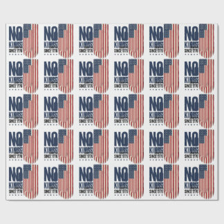 Keine Könige seit 1776 Patrioten-Flag-Shirt-Design Geschenkpapier