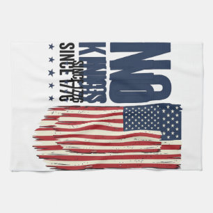 Keine Könige seit 1776 Patrioten-Flag-Shirt-Design Geschirrtuch