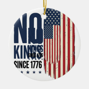 Keine Könige seit 1776 Patrioten-Flag-Shirt-Design Keramik Ornament