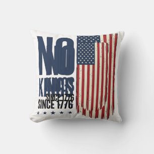 Keine Könige seit 1776 Patrioten-Flag-Shirt-Design Kissen