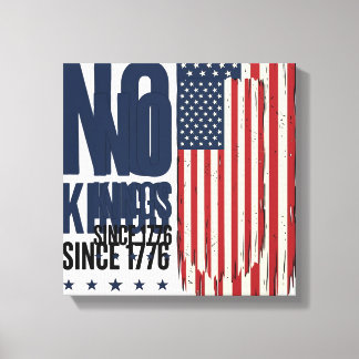Keine Könige seit 1776 Patrioten-Flag-Shirt-Design Leinwanddruck