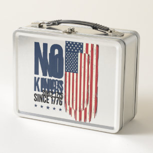 Keine Könige seit 1776 Patrioten-Flag-Shirt-Design Metall Brotdose