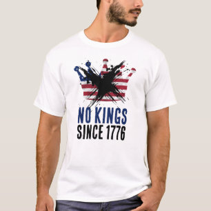 KEINE KÖNIGE SEIT 1776 USA-Flagge Krone rustikal T-Shirt