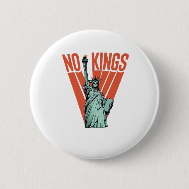 Keine Könige Statue Des Protests Amerikanischer Kl Button (Vorderseite)