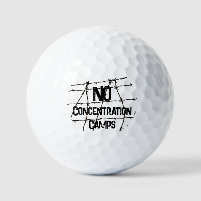 Keine Konzentrationslager Golfbälle (Vorderseite)