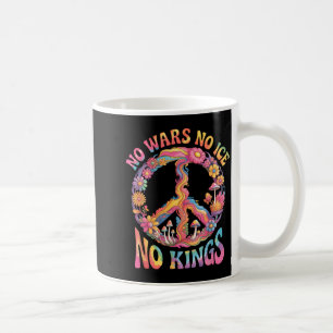 Keine Kriege, kein Eis, keine Könige, florales Fri Kaffeetasse