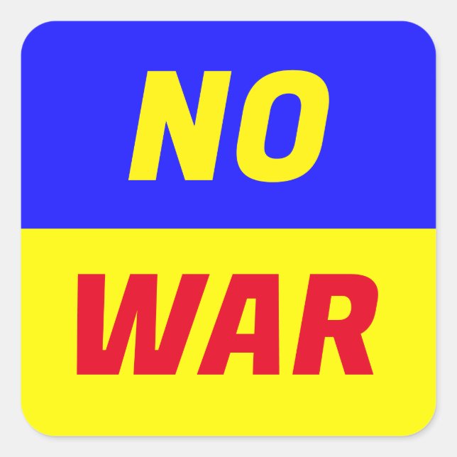 KEINE KRIEGSStickers Quadratischer Aufkleber (Vorderseite)