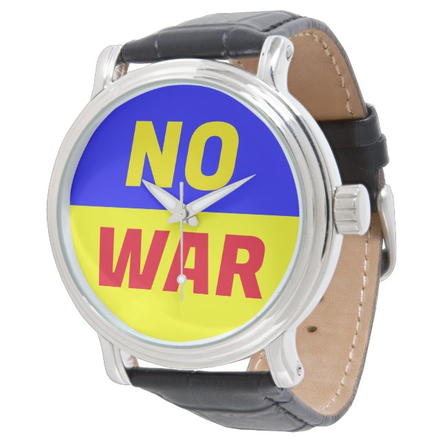 KEINE KRIEGSWANDERSCHAUE ARMBANDUHR (Schrägansicht)