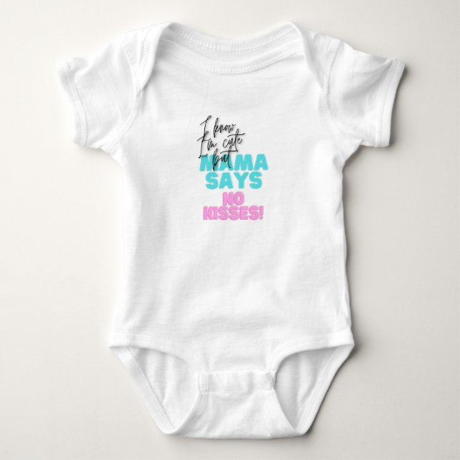 Keine Küsse für das Baby Baby Strampler (Vorderseite)