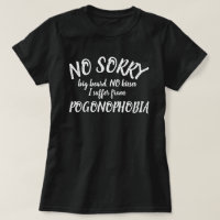 Keine Küsse großen Bart Pogonophobie Slogan Shirt