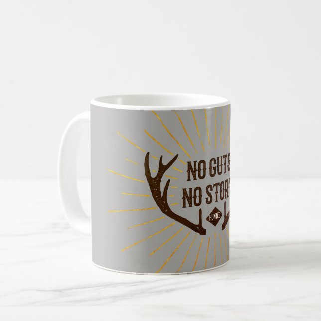 Keine Leute ohne Story Jäger Kaffeetasse (Vorderseite Links)