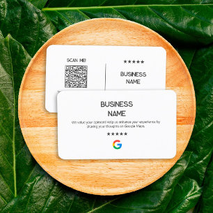 💬 Keine Logos Einfache Google-Überprüfungskarten Visitenkarte