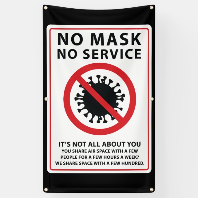 Keine Maske für gemeinsame Flugverbindung Banner (Vertikal)