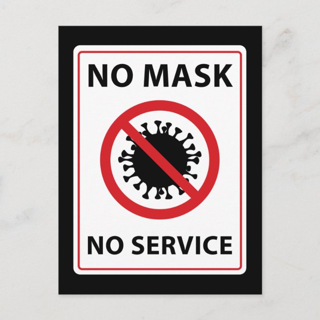 Keine Maske Postkarte (Vorderseite)