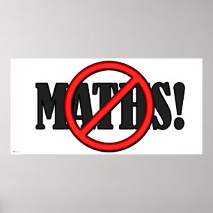 Keine Mathematikzone... (lustig) Poster