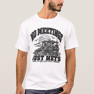 Keine Meetings, nur Netze Black Ink T-Shirt